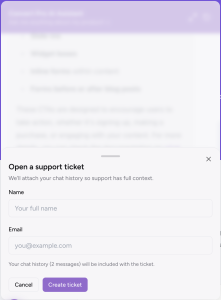 open a support ticket