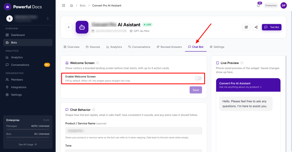 How to Set Up the Welcome Screen welcome screen enable